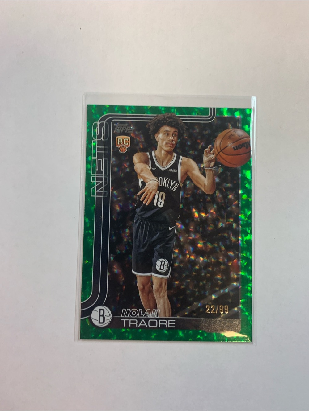 Topps Brooklyn Nets Black and White Nolan Traore Card 22/99